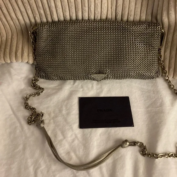 Prada silver mesh evening bag - Picture 4 of 12